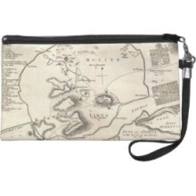 Vintage Map of Athens Greece (1784) Wristlet Purses