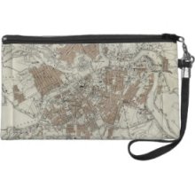 Vintage Map of St Petersburg (1893) Wristlet Clutch