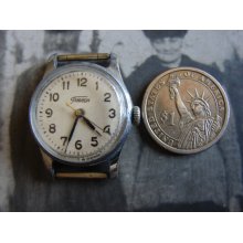 Vintage Mens Wrist Watch POBEDA / Russian Vintage Mens Wrist Watch ZIM / Mechanical watch / USSR / Soviet Union