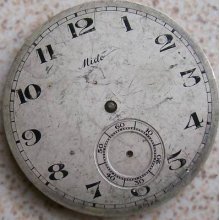 Vintage Mido Pocket Watch Movement & Dial 44 Mm. Run