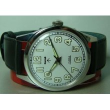Vintage Military Hmt Winding 17 Jewel Gc05632 Mens Watch Luminous White Old Used