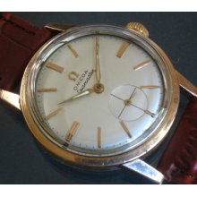 Vintage Omega Seamaster Cal 510 Manual Wind S Steel Top Gold Swiss Watch Ca1950