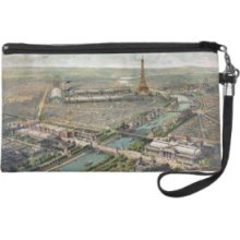 Vintage Pictorial Map of Paris (1900) Wristlet