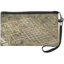 Vintage Pictorial Map of Columbia SC (1872) Wristlet