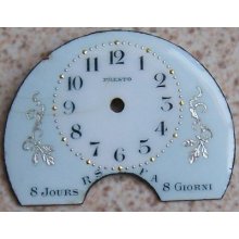 Vintage Pocket Watch Enamel Dial Hebdomas 42 Mm.