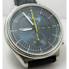 Vintage Seiko Chronograph Automatic 6138-3002 Blue Dial Gents.