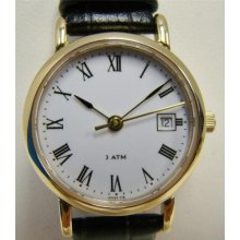 W/ Tags Women's Belair Quartzline Strap Watch A4252y/s Sapphire Crystal Date