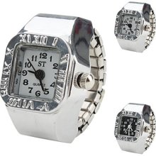 Watchcase Women's Square Style Alloy Analog Quartz Ring Watch (Assorted Colors)