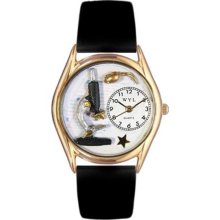 Whimsical Watches C-0640013 Whimsical Womens Science Teacher Black Leather Watch