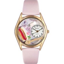 Whimsical Watches Women's Pastries Pink Leather And Gold Tone Watch C-0310009 Whimsical Watches Women's Pastries Pink Leather And Gold Tone Watch C-0310009