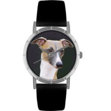 Whimsical watches wr0130046 greyhound black leather and sil - One Size