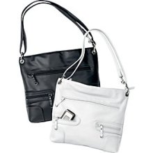 White Convertible Hobo Bag by Alfred DunnerxAE