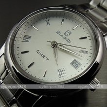 White Dial Water Hours Date Silver Hand Ladies Women Steel Wrist Watch Wg147