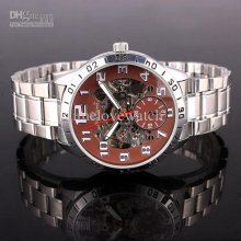 Wholesale 4pieces Coffee Dial Men Mechanical Watch Automatic Mech Se