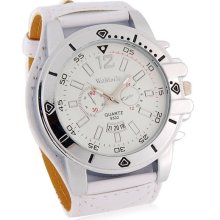 WoMaGe 9332 Stylish Analog Watch with PU Leather Strap