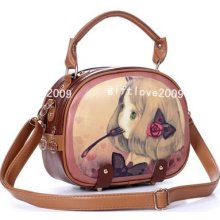 Women Bag Pu Handbag Body Tote Shopper Cross Retro Fairy Tale Girl Sholuder Hobo