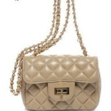 Women Mini Chain Shoulder Bag Genuine Leather Lambskin Small Handbag, 5 color optional+