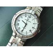 Women Universal Geneve Roman White Dial Quartz Date Super Excellent