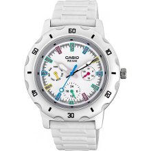 Women's Analog White Glitter Dial Sport Watch