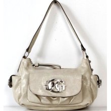 Womens Guess Handbag Signature End Pocket Hobo Satchel Purse