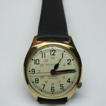 1- Mens Bulova Accutron 218 Rail Road Approved Watch
