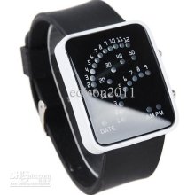 10 Pcs/ Lot Fashion Style 29 Led Digital Lady Men Watch With Colorfu