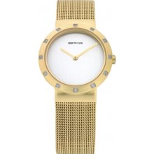 10629-334 Bering Time Ladies Gold Mesh Watch