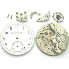 1890 Elgin 16s Grade 86 Convertible 15j Finger Bar Pocket Watch Movement Parts