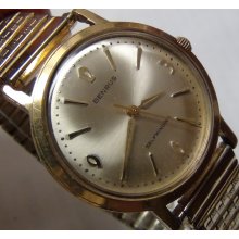 1960's Benrus Men's Swiss 17Jwl Automatic Gold Interesting Dial Watch
