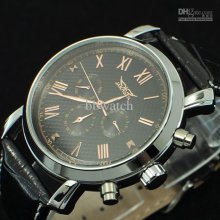 1pcs Luxury Watch For Man Leather Bracelet Classic Roman Numerals Au