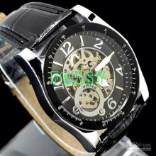 20pcs Mens Skeleton Hand Winding Mechanical Watch New Arrival Dhl 01