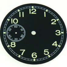 38.9mm Fit Unitas Eta 6497 Movement Pilot Big Watch Case Luminous Dial-001