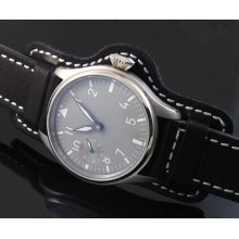 47mm Parnis Ash Gray Dial 6497 Mechanical Manuel Winding Watch Luminous I028