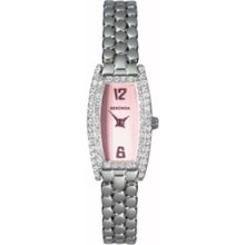 4832 Sekonda Ladies Pink Contemporary Crystal Watch