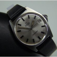 60's Omega Seamaster Auto Silver Dial Date Ss Case,cal:565 Man's