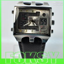 6pcs Ohsen New Led Quartz Analog Digital Mens Wrist Watch