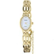 Accurist Ladies Genuine Diamond Sterling Silver Gold Plated Bracelet Watch Sl201