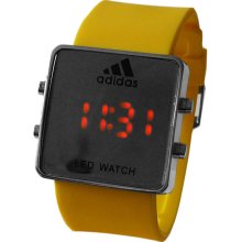 ADIDAS LED Mirror Silver-Tone Dian Fashion Digital Watch Yellow Mens Ladies - Silver - Yellow