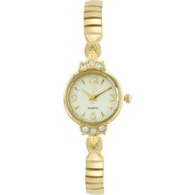 ADVANCE WATCH COMPANY LTD. Ladies Watch w/Crystal Accent Goldtone