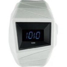 Alessi Unisex Daytimer Digital Plastic Watch - White Rubber Strap ...
