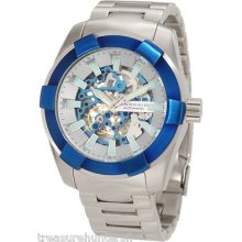 Android Mens Naval 2g Skeleton Automatic Blue Wrist Watch Luminous Time Keeping