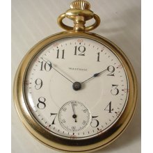 Antique 1886 Waltham Bartlett 17 Jewels Pocket Watch 18 Size Gold Filled