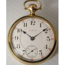 Antique 1907 Elgin Rr Railroad 349 Pocket Watch 18 Size 21 Jewels Gold Filled