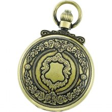 Antique gold quartz pocket watch & chain by charles hubert #3864-g