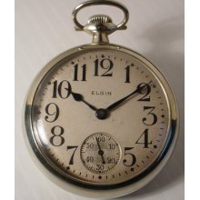 Antique Rare 1908 Railroad Elgin 349 Pocket Watch 21 Jewels 18 Size Gjs