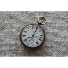 Antique Silver H. Samuel Manchester Pre Climax Key Wind Pocket Watch C.1880 Rare