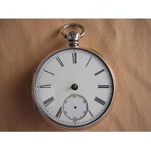 Antique Vintage Victorian Sterling Silver Chester English British Pocket Watch