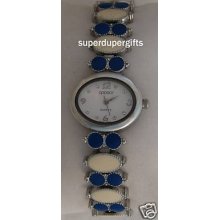 Appear Silver Tone Crystal & Stone Ladies Watch -