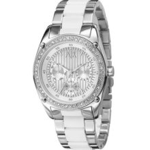 Armani Exchange Silver/white Chronograph Women's Ladies Watch Ax5033