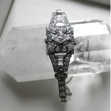 ART DECO Diamond and Platinum watch